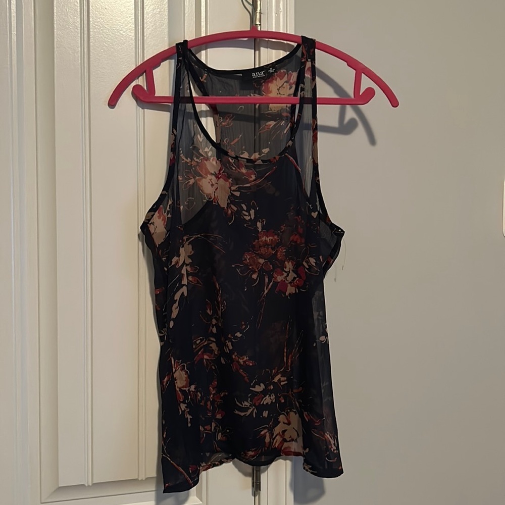 Sheer Floral Blouse